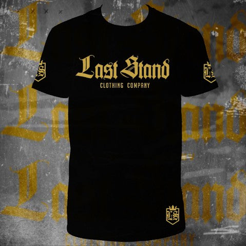 Last Stand Gold Goth Font Short Sleeve T-Shirt